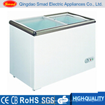 200L Double Sliding Glass Door Chest Freezer for Ice Cream